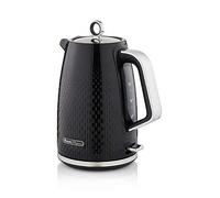 Swan SK14016BLK Elegance Cordless Kettle, Sleek Textured Gloss Finish with Rapid Boil and Boil Dry Protection, 1.7 Litres, 3000W, Black