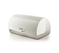 Swan Elegance Bread Bin with Textured Gloss Finish, Roll Top Design and Ventilation for Longer Freshness, 14L, White