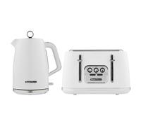 Swan Elegance Kitchen Set, 1.7L Kettle & 4 Slice Toaster, White, SK14016WHT & ST19025WHT