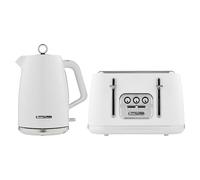 Swan Elegance Kitchen Set, 1.7L Kettle & 4 Slice Toaster, White, SK14016WHT & ST19025WHT