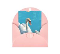 Swan Elegant Greeting Card On Premium Pearl Paper â€“ Perfect For Christmas, Birthday, Wedding & Valentineâ€™s Day â€“ Blank Inside For Personal Message
