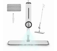 Swan Elevate 2-in-1 Flat Spray Mop with Refillable Anti-Leak Bottle, 180° Pivot Neck, White