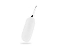 Swan Elevate Ultra-Fine Microfibre 2-in-1 Duster, Flat & Tubular Modes for Versatile Cleaning, Super Soft Washable & Reusable Head with Hanging Loop, White SWFC2005WHTN