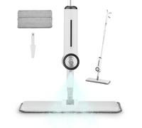 Swan Elevate 2-in-1 Microfibre Spray Mop for Floor Cleaning, Refillable Anti-Leak Bottle, 2 Premium Reusable Pads, Scraper Tool, 180? Pivoting Neck,