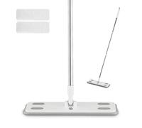 Swan Elevate Electrostatic Mop with 180-degree, Wet & Dry Dusting Capabilities, Suitable for All Floor Types, Includes 25 wet cloths (1 pack) and 25 dry cloths (1 pack), White