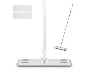 Swan Elevate Electrostatic Mop, Floor Cleaner Starter Kit, 180° Pivoting Neck, Wet & Dry Use, Suitable for All Floor Types (1 Handle, 25 Wet and 25 Dry Refills), White, SWFC2001WHTN