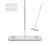 Swan Elevate Electrostatic Mop with 180-degree, Wet & Dry Dusting Capabilities, Suitable for All Floor Types, Includes 25 wet cloths (1 pack) and 25 dry cloths (1 pack), White