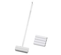 Swan Elevate Extra-Wide Handheld Lint Roller with 4 Pack of Strong Adhesive Strip Refills Set, Handheld Lint Roller, 220 Sheets Per Pack, 55 Strips Per Roll, White