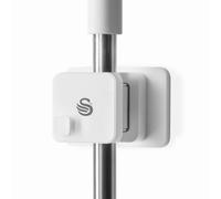 Swan Elevate Pack of 3 Self Adhesive Wall Mount Clips for brushes, mops, umbrellas and dusters, White