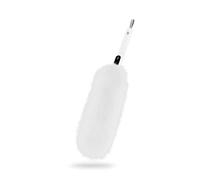 Swan Elevate Ultra-Fine Microfibre 2-in-1 Duster with Super Soft Microfibre, Flat to Tubular and Hanging Loop for Easy Storage, Machine Washable, White