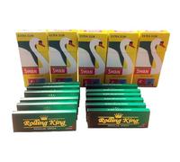 Swan Extra Slim Filter Tips (600) and Rolling King Regular Green Rolling Papers (600)