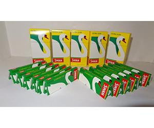Swan Extra Slim Filters + Rizla/Zigzag/Swan/Ezee/Job Regular Combos sold by Trendz (5 Swan Extra Slim + 12 Swan Green)