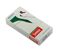 Swan Extra Slim / Menthol Extra Slim / Ultra Slim / Super Slim/Smooth Black Filter Tips - Various Variations by Trendz (Swan Menthol Extra slim, 10 Packets)