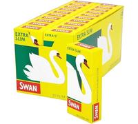 SWAN Extra Slim Tips 20/PK | Cigarette Filter Tips for Hand Rolling | Ultra Slim Filters for Smoother Draw | Paper Wrapped Rolling Tips | Compact Resealable Pack for Freshness & Portability