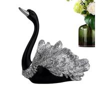 Swan Figures Desk Decor - Love Couple Ornament, Artistic Resin Swans Sculpture | Modern Entrance Display Piece, Black Swan Home Decor Accent, Sculpture in Living Room Shelf for Romantic