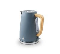 Swan Fjord 1.7L Jug Kettle Grey with Wooden Accents