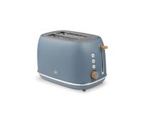 Swan Toaster Fjord 800W 2-Slice – 7 Browning Levels, Defrost/Reheat, Grey with Wooden Accents