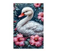 Swan Flowers Jigsaw Puzzles for Adults 500, Fun Challenging Educational Games, Difficult Jigsaw Puzzles for Adults, Puzzle 500 Pieces