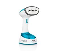 Swan SI12030N Foldable Garment Steamer with Removable Brush Attachments, Lightweight, 120ml Water Tank, 1470 Watts, White and Blue