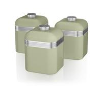 Swan Green Retro Set Of 3 Canisters