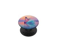 Swan Harp Music Sunset Lake Classical Symphony PopSockets Adhesive PopGrip