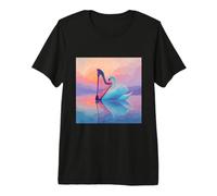 Swan Harp Music Sunset Lake Classical Symphony Premium T-Shirt