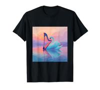 Swan Harp Music Sunset Lake Classical Symphony Value Graphic T-Shirt