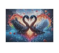 Swan Heart 300 Pc DIY Jigsaw Puzzle Fantastic Beasts Puzzles for Adults Teens Hard Challenging Team Building Stress Reducing Autumn Rigid Cardboard 300 PCS