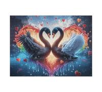 Swan Heart 500 Pc Classic Jigsaw Puzzle Fantastic Beasts Puzzle for Adults Hard Challenging Hobby Home Decor Poster Eco Friendly Material 500 PCS
