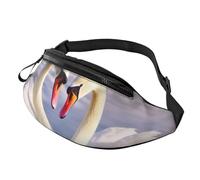 Swan Heart Fanny Pack for Men Women, Fashion Festival Fanny Pack, Travel Sport Walking Waist Bag