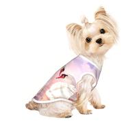 swan heart print Dog Clothes T Shirts for Small Dogs Breathable Puppy Kitten Dog Shirts for Pet Dogs Cats
