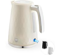 Swan Hexton 1.7L Electric Kettle, 3KW Rapid Boil, Flip Top Lid, Removable Limes