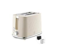 Swan Hexton 2 Slice Toaster, Removable Crumb Tray, Cream One Colour
