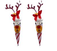 Swan household ® - 2 Pack Christmas Xmas Reindeer Hot Chocolate & Marshmallows Making Kit 110g