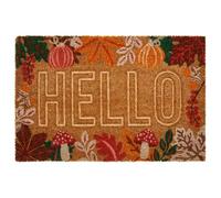 Swan Household 40 x 60cm Elegant Halloween Door mat - Embossed Coir Doormat, Hello Autumn Design, Fall Doormat, Spooky Home Decor