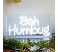 Swan Household Battery Operated LED Festive Neon Sign Christmas Xmas Decoration 30x15cm (Bah Humbug)
