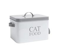 Swan household ® - Cat Food Storage Metal Tin with Scoop H17.5 x L25 x W20cm