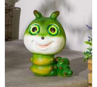 Swan Household Caterpillar Bright Eyes Solar Light - complements any outdoor decor, ideal for gardens and patios H27.5 x W21 x D17.5cm