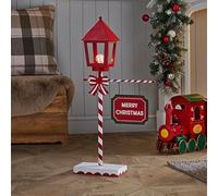 Swan Household Christmas Decoration Metal Lampost with Merry Christmas Sign Plate