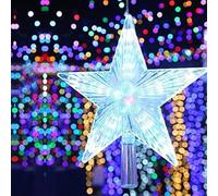 Swan Household Christmas Ornament Decoration H18cm LED Light Up Christmas Star Tree Topper (Batteries Included) - Xmas Decoration Adds a stylish, luxurious feel to your tree - Cool White