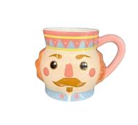 Swan Household Christmas Xmas Decoration Ceramic Nutcracker Soldier Shaped Mug (Pink)
