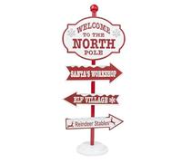 Swan Household Chrsitmas Decoration Standing North Pole Sign