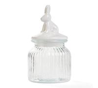Swan Household Easter Easter Bunny Ears Sweet Jar Bunny Jar Biscuit Easter Jars Sweet Jars with Lids Bunny Containers (White)