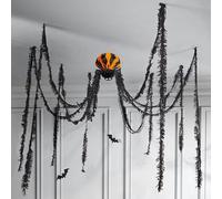 Swan Household Giant Spider Ceiling Decoration - 5 Meter Hanging Spider, Terrifying Halloween Decor, Spooky Spider Decoration