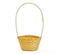 Swan Household Happy Easter, Easter Basket Large Eggs Candy Basket Happy Easter Gift Baskets with Handles School Easter Day Party Favor Bunny Party Decoration (Yellow)