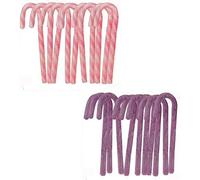 Swan household ® - Pack of 20 Christmas Sweet Candy Canes 12cm ( Refreshers & Parma Violet ) - 200g - Suitable for Vegetarians