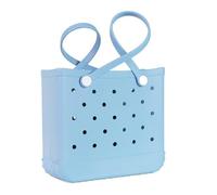 Swan Household Rubber Tote Bag H29 x 13 x 35cm for everyday use, this sl nd durable tote is easy to carry and even easier to clean with its wipe-clean rubber material (Blue)