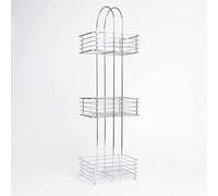 Swan household W22 x D15.5 x H7cm 3 Tier Metal Caddy With Convenient Carry Handle (Chrome)