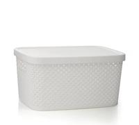 Swan Household White - Diamond 3.5L Storage with Lid Lightweight, durable plastic construction