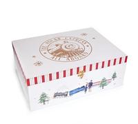 Swan Household Xmas Decoration Wooden Polar Express Christmas Eve Box 40x30x15cm